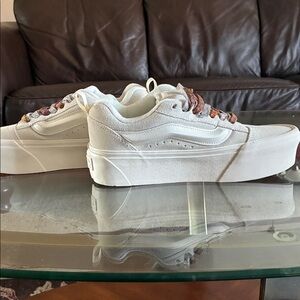 Vans Cream Platform Sneakers Brand New